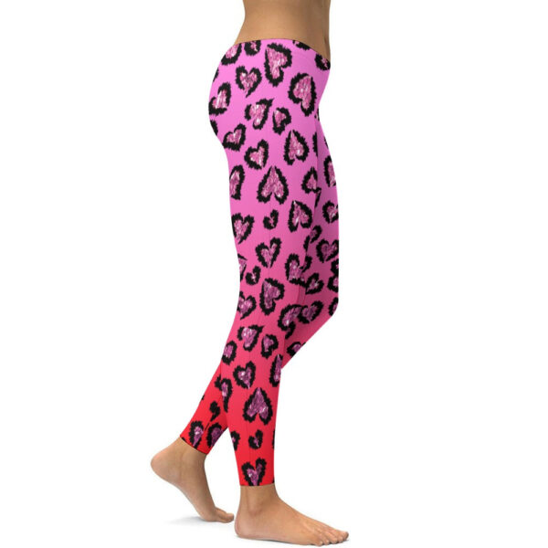 Pink Leopard Soft Ladies Tight Yoga Pants - Image 5