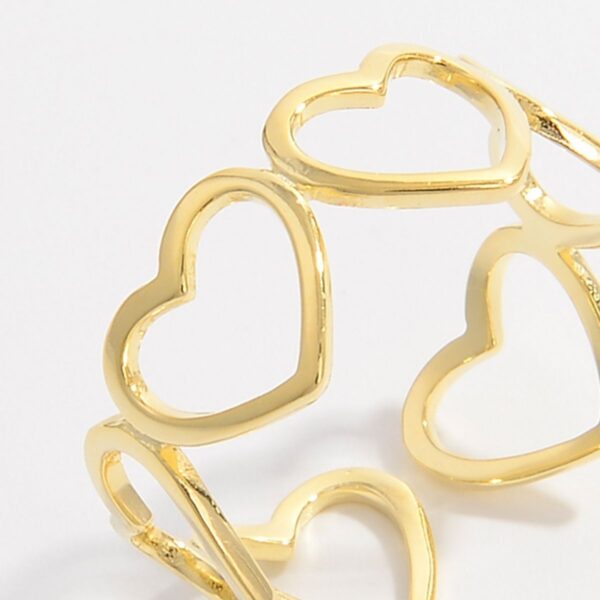 Hearts All Around 925 Sterling Silver Ring - Image 4