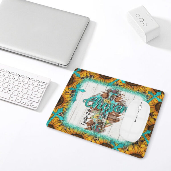 Chosen Cross Leather Mouse Pad - Image 4