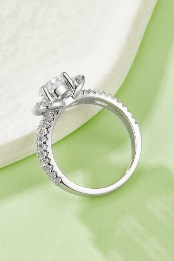 1 Carat Moissanite 925 Sterling Silver Heart Ring - Image 3