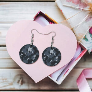 Wooden Camouflage Earrings
