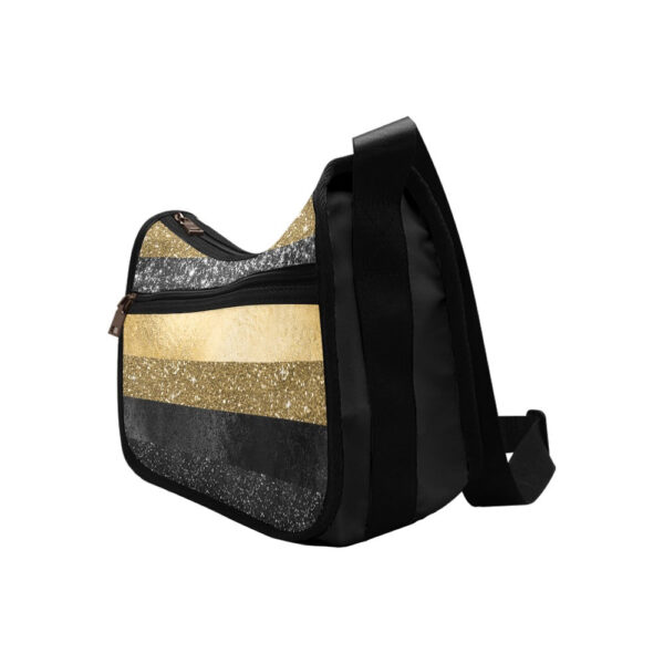 Striped Glitter Shoulder Bag - Image 2