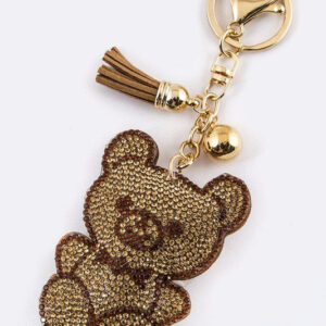 Crystal Bear Key Charm