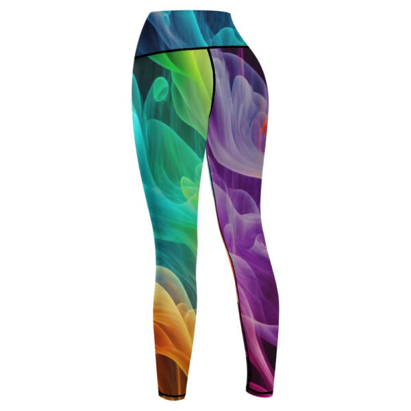 Alcohol Ink Smoke Women's Comfort Sports Yoga Pants - Image 4