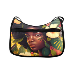 Floral African American Beauty Shoulder Bag
