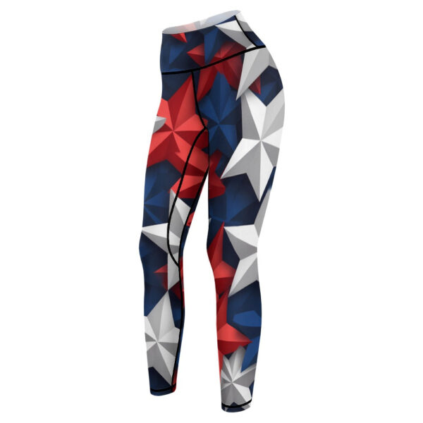 RWB Stars Women's Comfort Sports Yoga Pants - Image 7