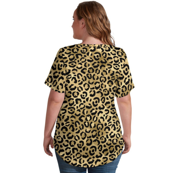 Western V-Neck Loose Short Sleeve T-Shirt - Image 7