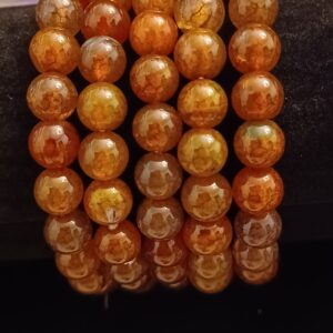 Snakeskin Agate Natural Stone Stretch Bracelet