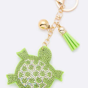 Green Turtle Crystal Iconic Key Chain