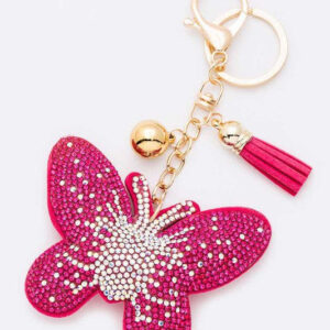 Crystal Butterfly Iconic Pillow Key Chain