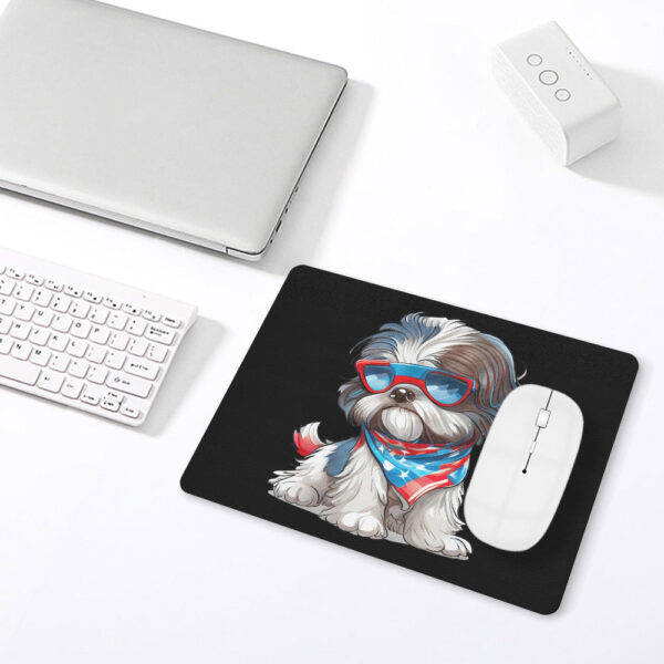 Patriotic Shih Tzu Leather Mouse Pad - Image 4