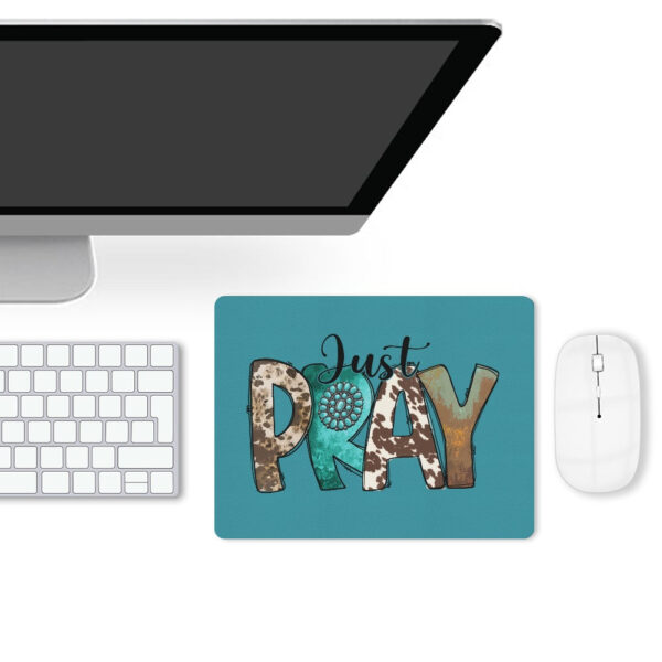 Just Pray Leather Mouse Pad - Image 2