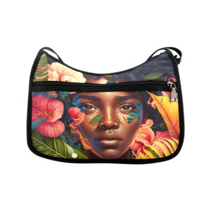 Floral African American Beauty Shoulder Bag