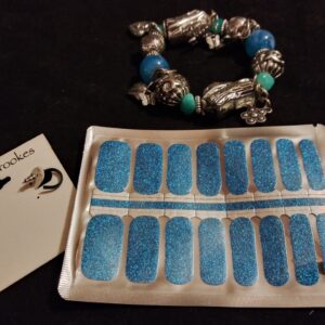 Glittery Blue – Nail Polish Strips