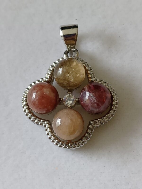 4 Stones + Rhinestone Pendant - Image 4