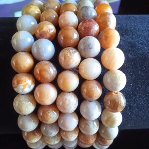 Snakeskin Agate Natural Stone Stretch Bracelet