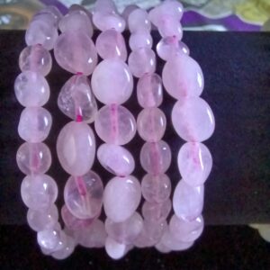 Rose Quartz Natural Stone Stretch Bracelet