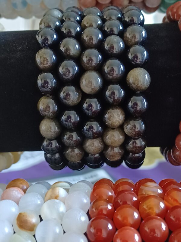 Obsidian Natural Stone Stretch Bracelet