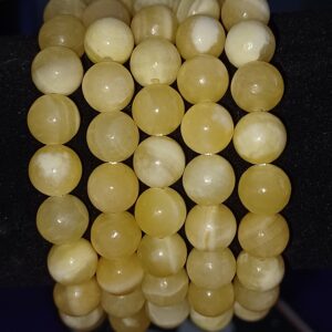 Yellow Calcite Natural Stone Stretch Bracelet