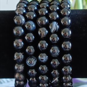 Black Onyx Natural Stone Stretch Bracelet