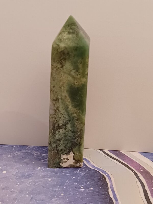 Green Moss Agate Tower Point - Image 5