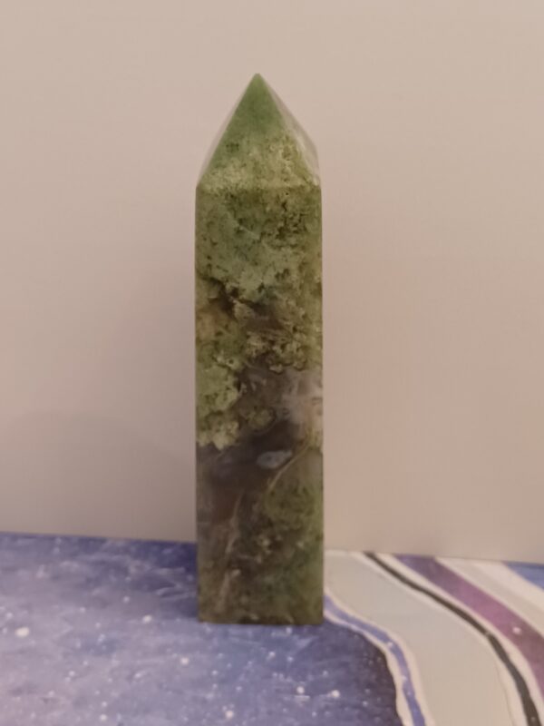 Green Moss Agate Tower Point - Image 3