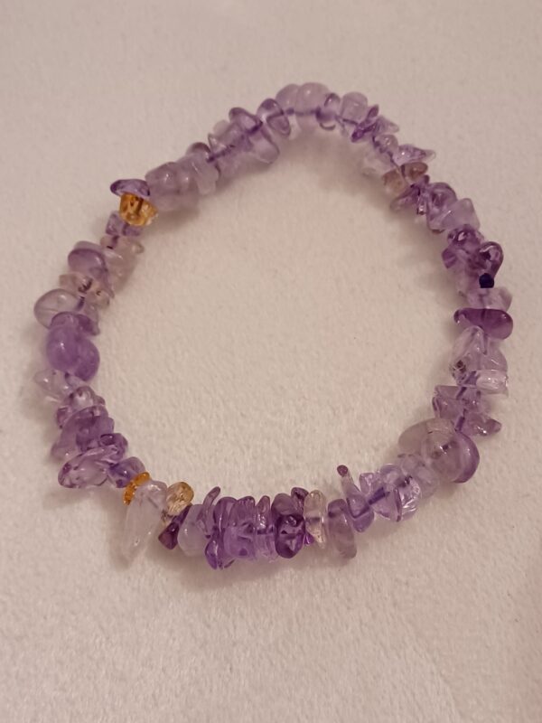 Light Amethyst Natural Stone Stretch Bracelet - Image 2