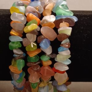 Elbaite Natural Stone Stretch Bracelet