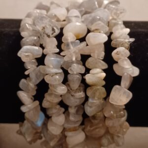 Light Smokey Quartz Natural Stone Stretch Bracelet