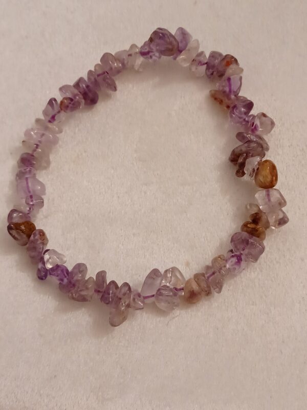 Super Seven Amethyst Natural Stone Stretch Bracelet - Image 2