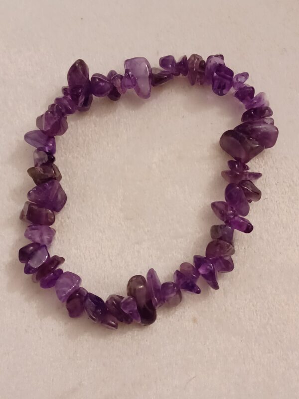 Amethyst Natural Stone Stretch Bracelet - Image 2