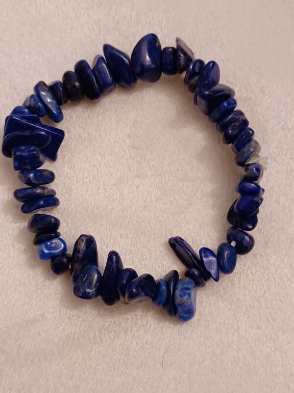 Lapis Lazuli Natural Stone Stretch Bracelet - Image 2