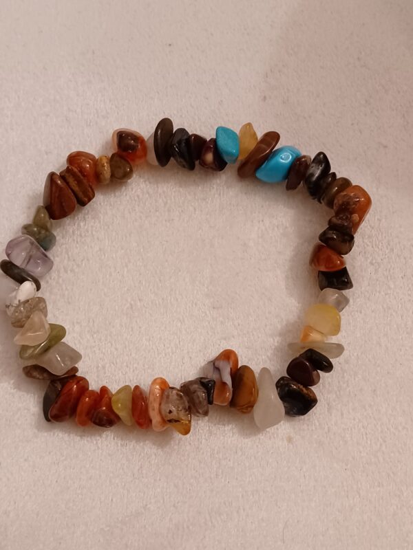 Mixed Natural Stone Stretch Bracelet - Image 2