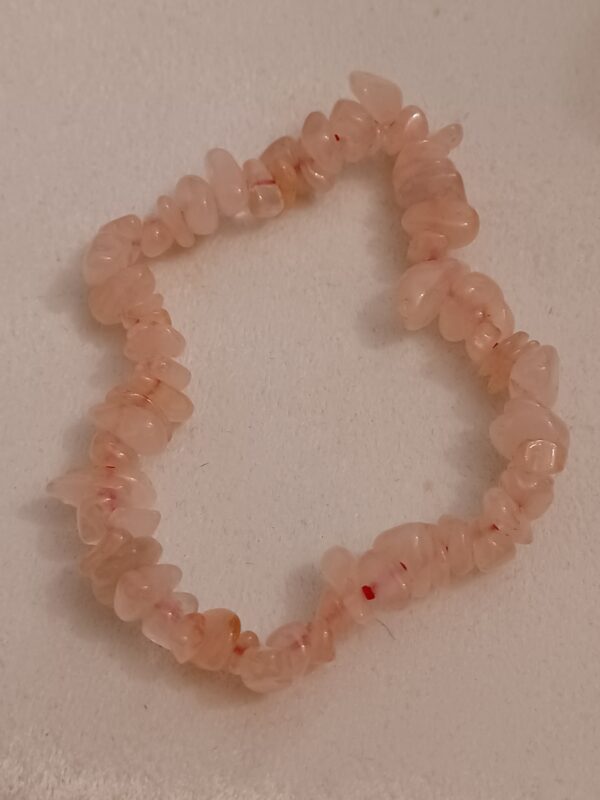 Rose Quartz Natural Stone Stretch Bracelet - Image 2
