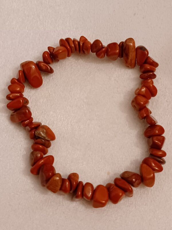 Red Jasper Natural Stone Stretch Bracelet - Image 2