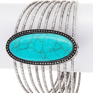 Oval Stone Iconic Bangle