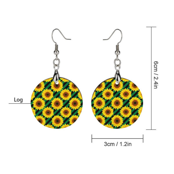 Wooden Sunflower Earrings - Image 5