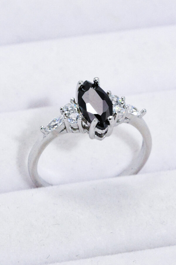 Black Agate 925 Sterling Silver Ring - Image 2