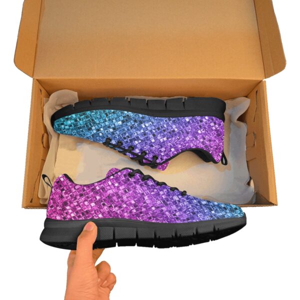 Women's Breathable Purple Sparkle Sneakers - Image 5