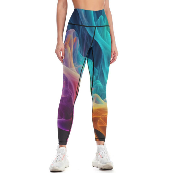 Alcohol Ink Smoke Women's Comfort Sports Yoga Pants - Image 5