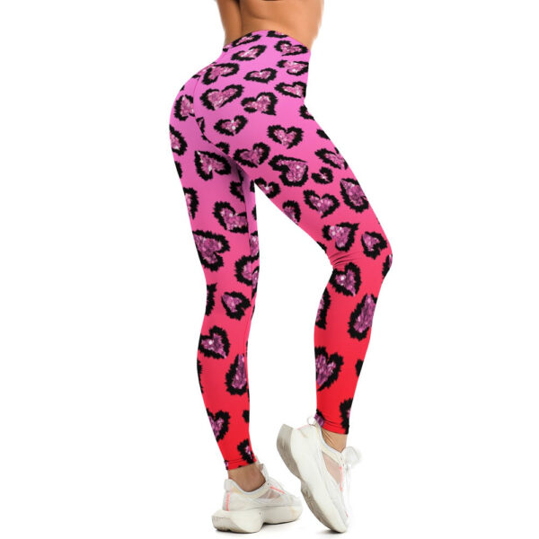 Pink Leopard Soft Ladies Tight Yoga Pants - Image 4