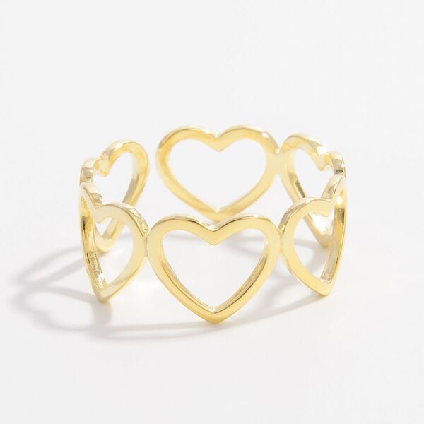 Hearts All Around 925 Sterling Silver Ring - Image 6