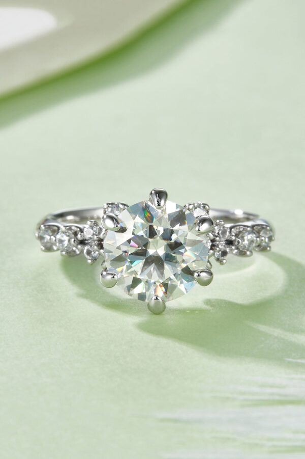2 Carat Moissanite 925 Sterling Silver Ring - Image 3