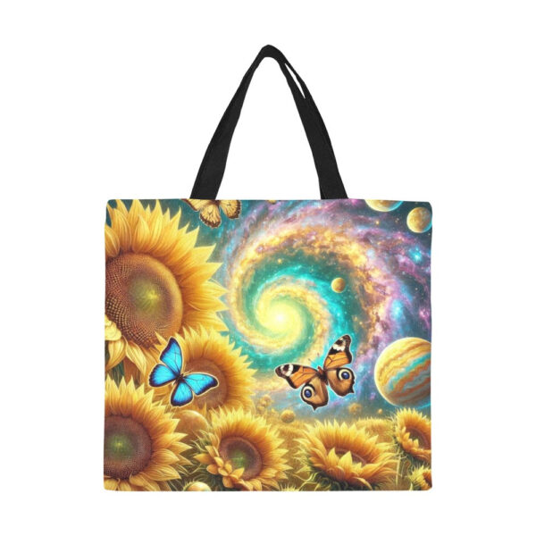 Sunflowers All Over Print Canvas Tote Bag - Large - Image 2