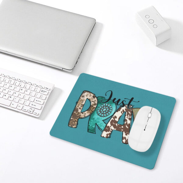Just Pray Leather Mouse Pad - Image 3