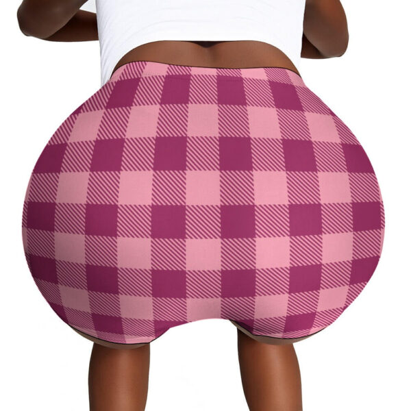 Pink Plaid Ladies Shorts - Image 5