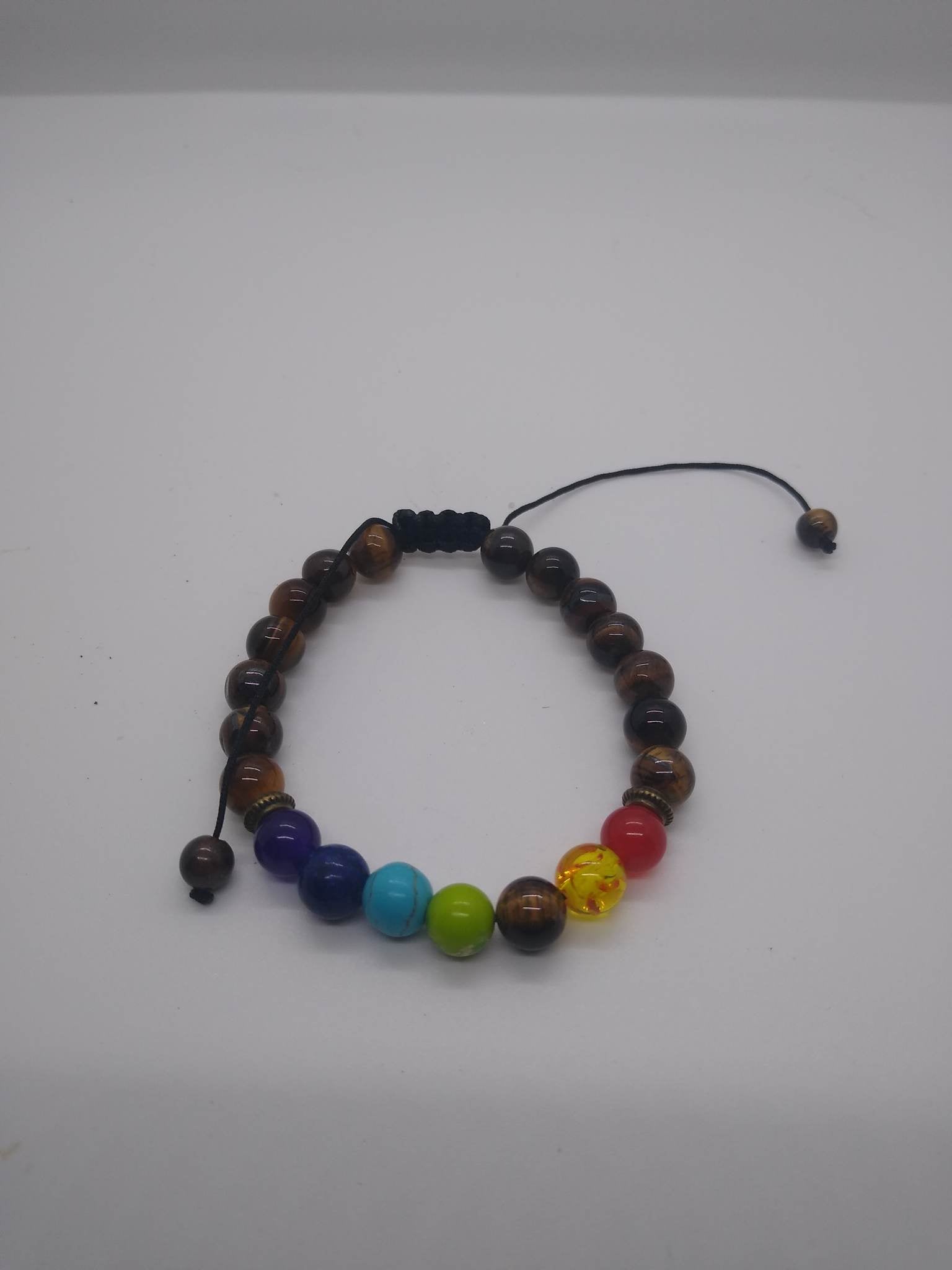 Tiger Eye and Chakra Bracelet