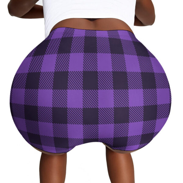 Purple Plaid Ladies Shorts - Image 6