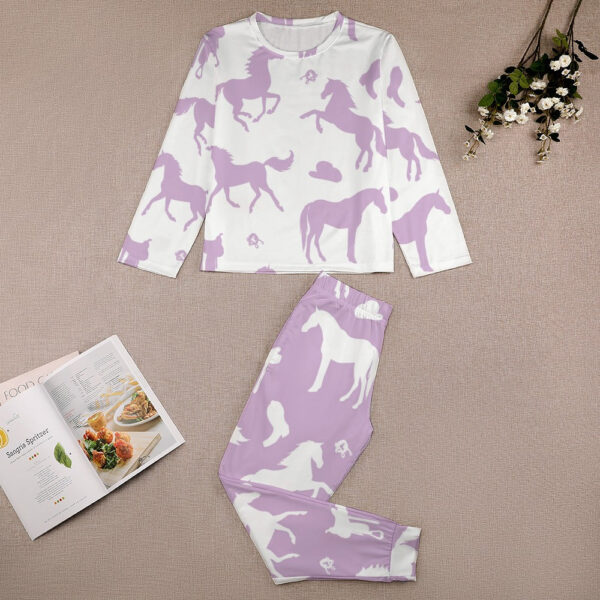 Lt Purple Horses Girl's Pajama Set - Image 4