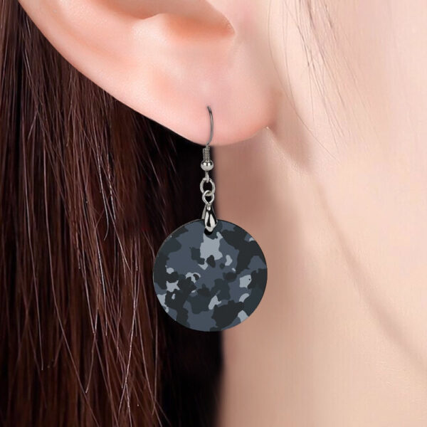 Wooden Camouflage Earrings - Image 3